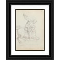 thumbnail image 1 of John Flaxman 11x14 Black Ornate Wood Framed Double Matted Museum Art Print Titled: Hercules and the Centaur, Via De’ Rondinelli, Florence (1787), 1 of 5