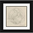 thumbnail image 1 of John Flaxman 15x15 Black Ornate Wood Framed Double Matted Museum Art Print Titled - Design for a Medal Representing Saint George and the Dragon, 1 of 5