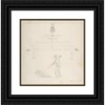 thumbnail image 1 of John Flaxman 15x15 Black Ornate Wood Framed Double Matted Museum Art Print Titled - Sketch for the Title-Page of an Edition of Aeschylus (1793), 1 of 5