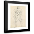 thumbnail image 1 of John Flaxman 17x24 Black Modern Framed Museum Art Print Titled - Hercules and Antaeus, Palazzo Pitti, Florence (1787), 1 of 5