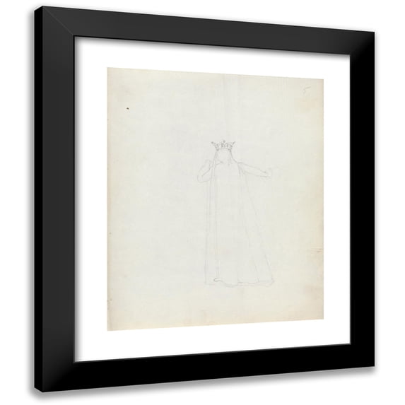 John Flaxman 20x24 Black Modern Framed Museum Art Print Titled - Back View of Mrs. Siddons (1783)