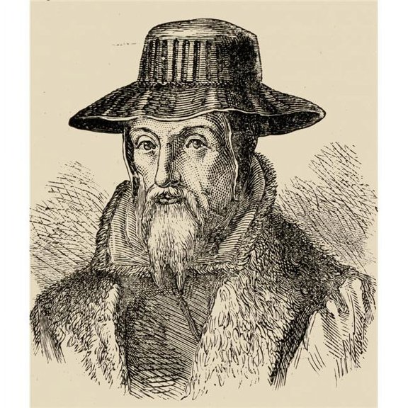 John Foxe 1516-1587. English Author of Foxe S Book of Martyrs Poster Print - 14 x 16