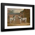 thumbnail image 1 of John Frederick Herring Snr. 14x12 Black Modern Framed Museum Art Print Titled - Grey Carriage Horses in the Coachyard at Putteridge Bury, Hertfordshire (1838), 1 of 5