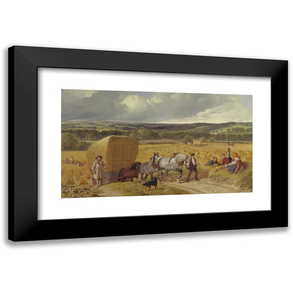 John Frederick Herring Snr. 24x15 Black Modern Framed Museum Art Print Titled - Harvest