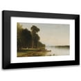 thumbnail image 1 of John Frederick Kensett 14x11 Black Modern Framed Museum Art Print Titled - Summer Day on Conesus Lake (1870), 1 of 5