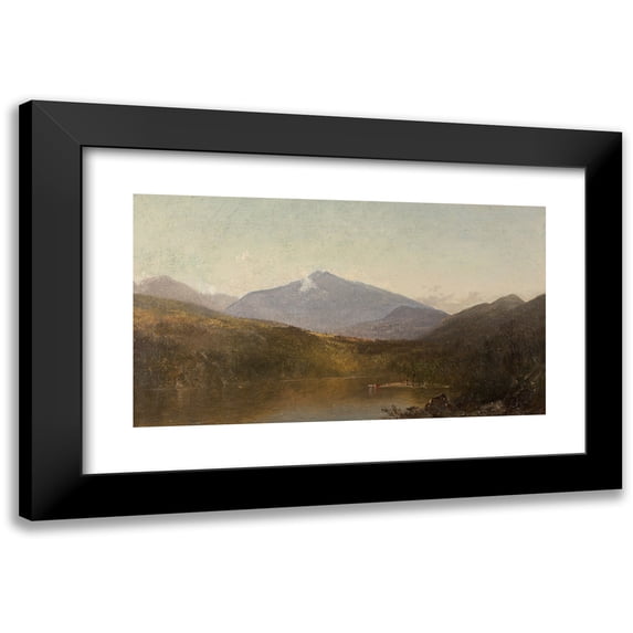 John Frederick Kensett 18x12 Black Modern Framed Museum Art Print Titled - White Mountains from Shelburne, Nh