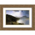 thumbnail image 1 of John Frederick Kensett 2x Matted 24x18 Gold Ornate Framed Art Print 'Hudson River', 1 of 2