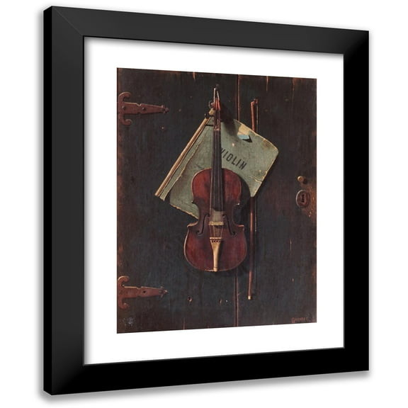 John Frederick Peto 11x14 Black Modern Framed Museum Art Print Titled - The Old Cremona (ca. 1887-90)