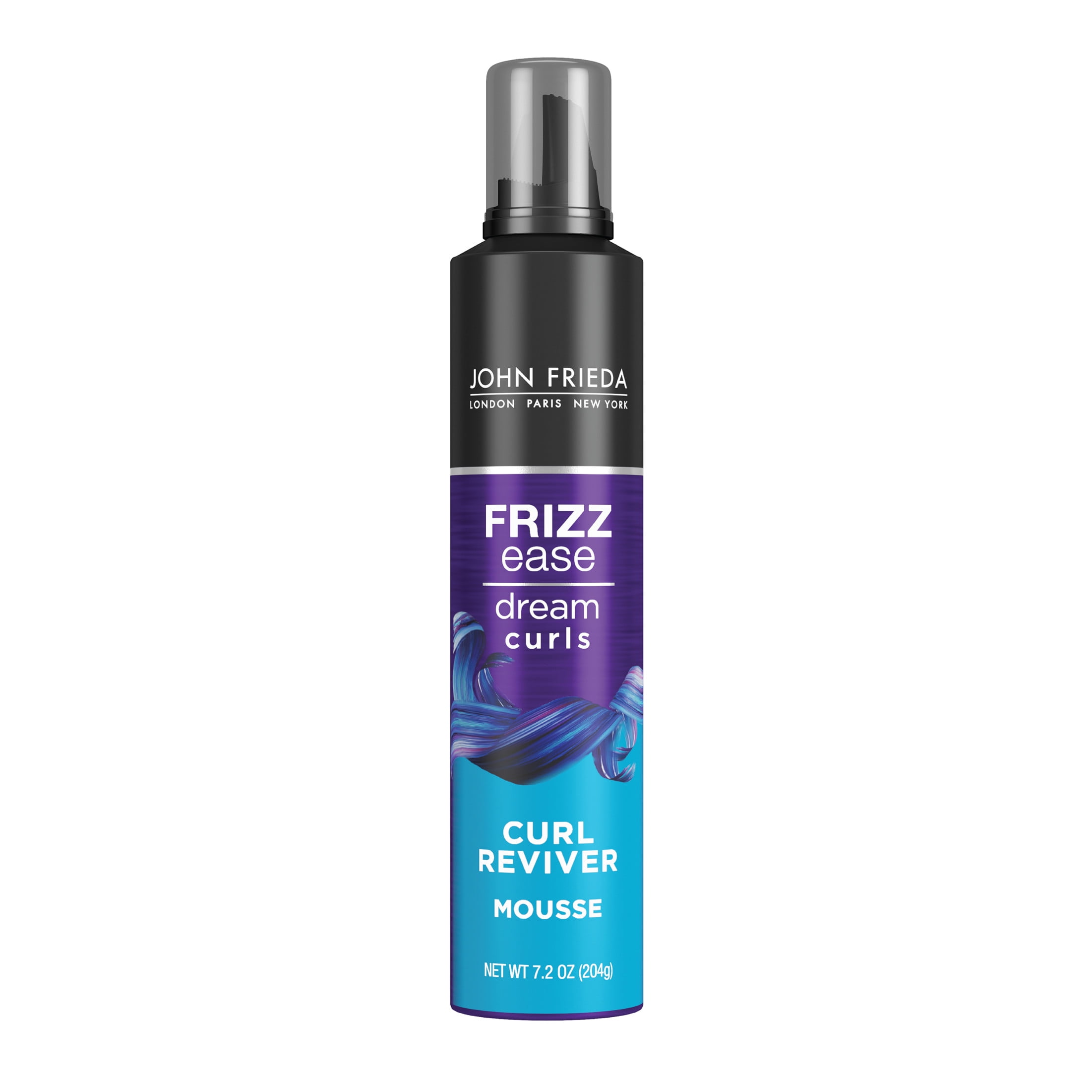 John Frieda Anti Frizz, Frizz Ease Curl Reviver, Alcohol-Free Curly Hair Enhancing Mousse, 7.2 fl oz