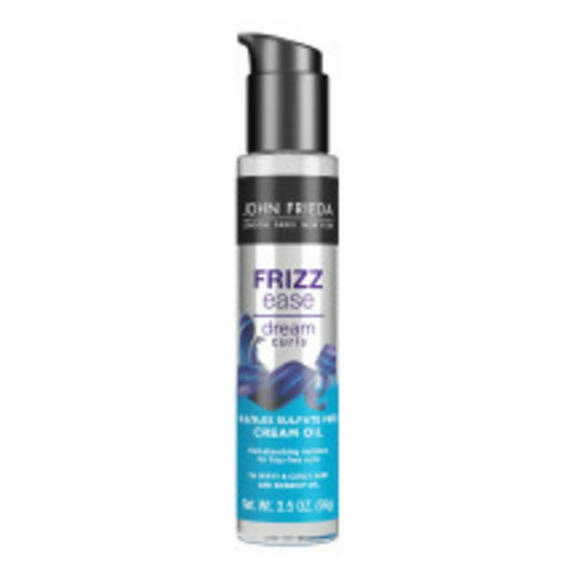 John Frieda Anti Frizz, Frizz Ease Dream Curls with Rosehip Oil, SLS/SLES Sulfate Free Cremé Oil, 3.5 fl oz