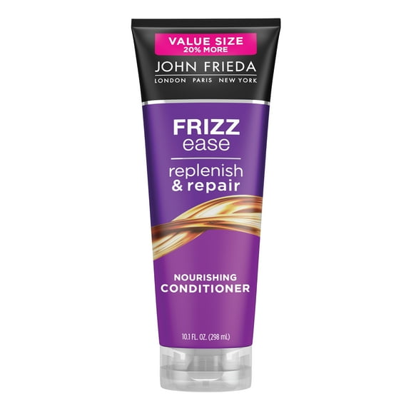 John Frieda Anti Frizz Leave-in Conditioner, Replenish & Repair with Argan Oil and Coconut Oil for Dry Hair and Frizz Ease 10.1 Oz Bottle