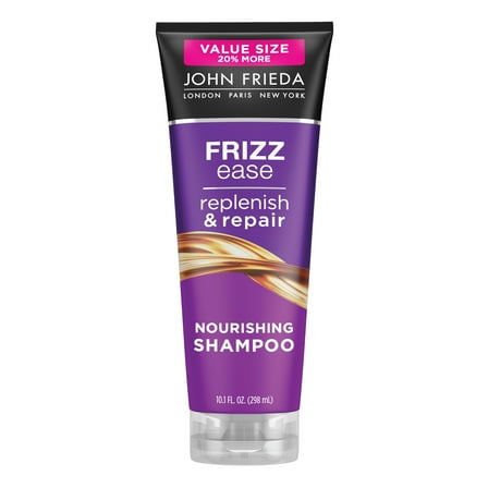 John Frieda Anti Frizz Shampoo for Damaged and Frizzy Hair, Paraben and Phthalate Free, 10.1 oz