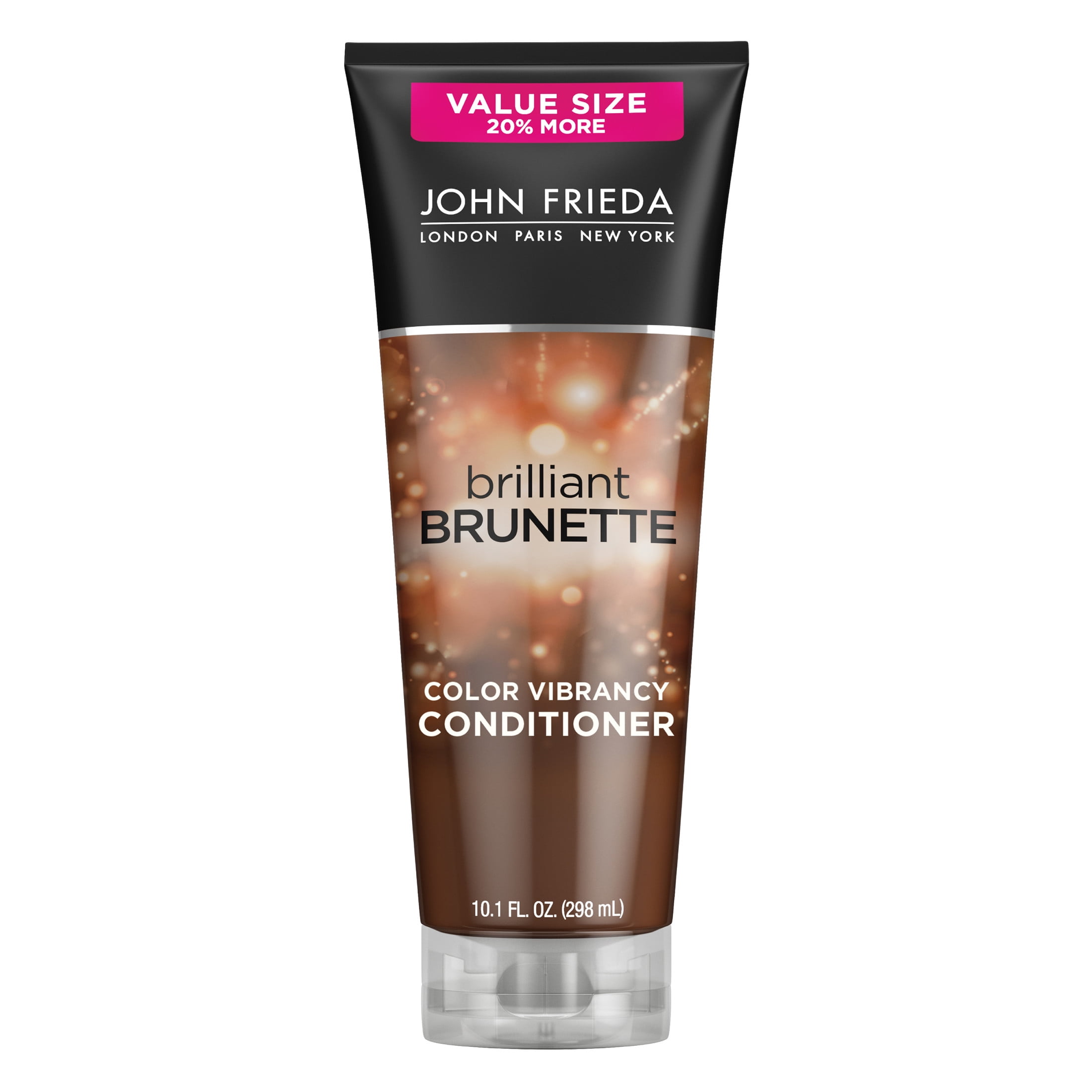 John Frieda Brilliant Brunette Color Vibrancy Conditioner, Helps Unlock Vibrant Color, 10.1 Ounce Value Size