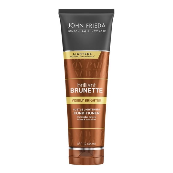 John Frieda Brilliant Brunette Visibly Brighter Subtle Lightening Conditioner, 8.3 Fl Oz