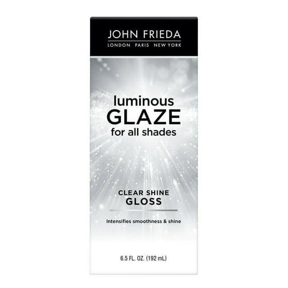 John Frieda Clear Hair Shine Gloss Treatment, Luminous Glaze, Rich Color, without Frizz, for Men and Women, 6.5 oz ( 3 Pack )