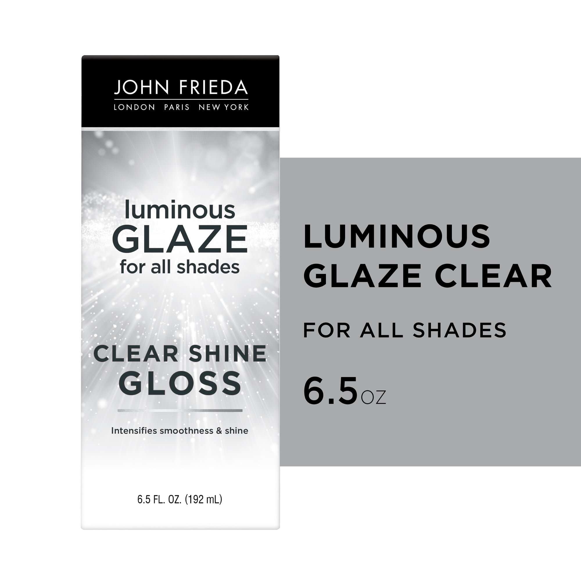 John Frieda Clear Shine Gloss Luminous Glaze, Rich Color, without Frizz, for Men and Women, 6.5