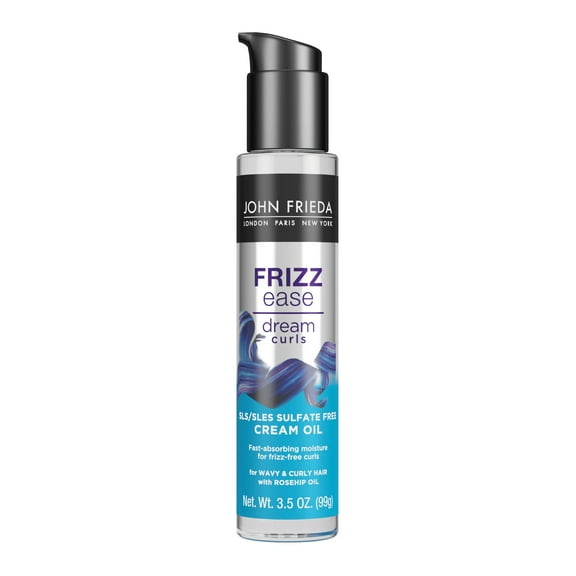 John Frieda Frizz Ease Dream Curls Curl Defining Oil, for Curly Frizzy Hair, 3.5 oz