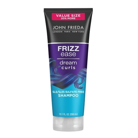 John Frieda Frizz Ease Dream Curls Shampoo, Sulfate Free for Curly Hair, 10.1 fl oz