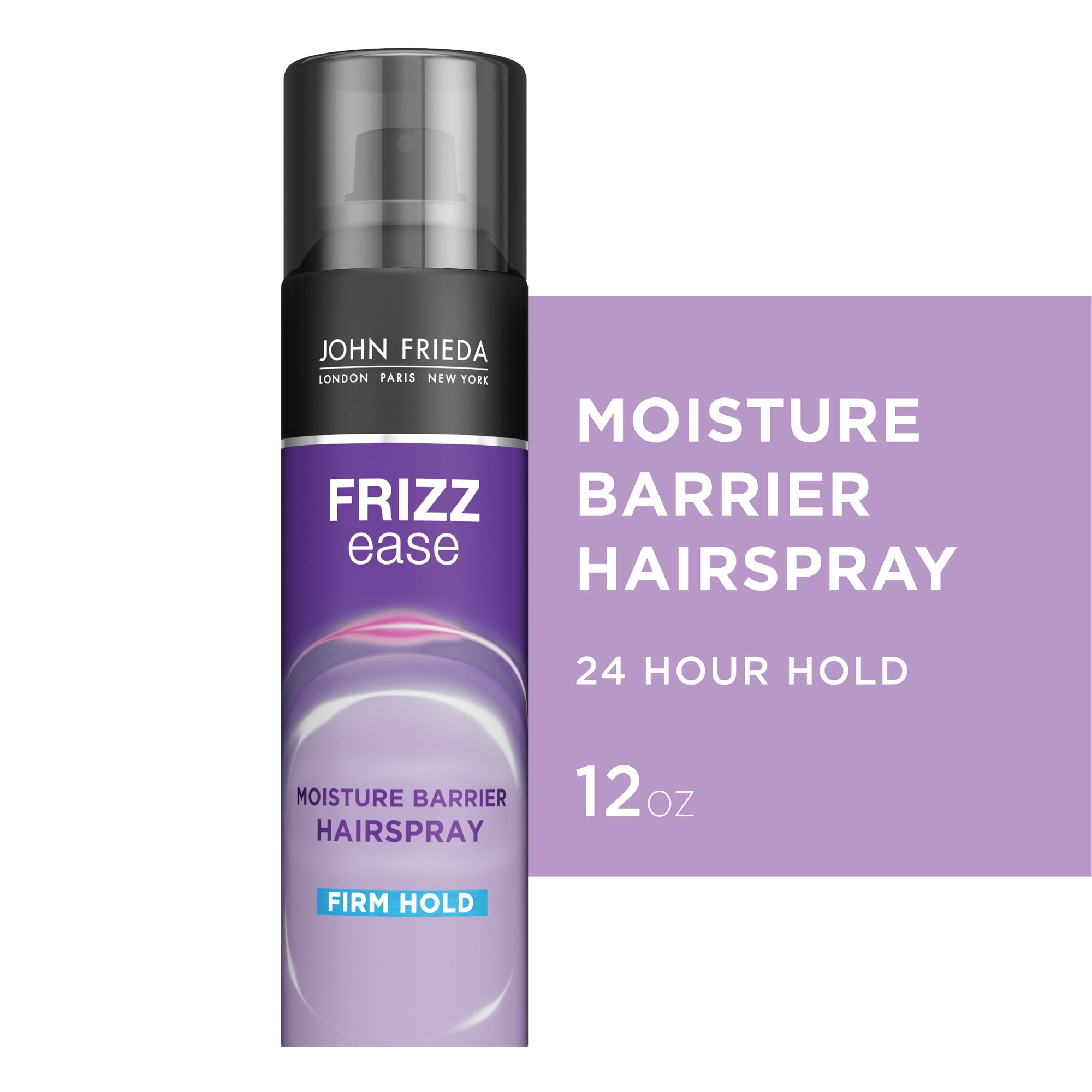 John Frieda Frizz Ease Moisture Barrier Firm Hold Styling Hairspray, Anti Frizz Control, 12 oz
