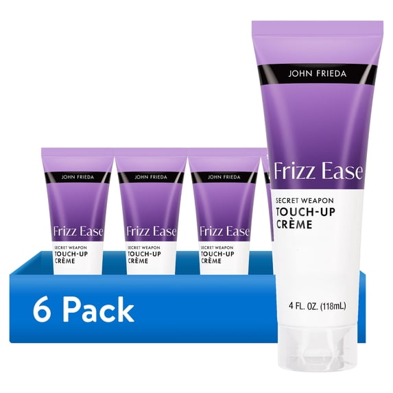 (6 pack) John Frieda Frizz Ease Secret Weapon Touch-Up Creme, Anti Frizz Hair Cream, Hair Smoothing Cream, 4 fl oz