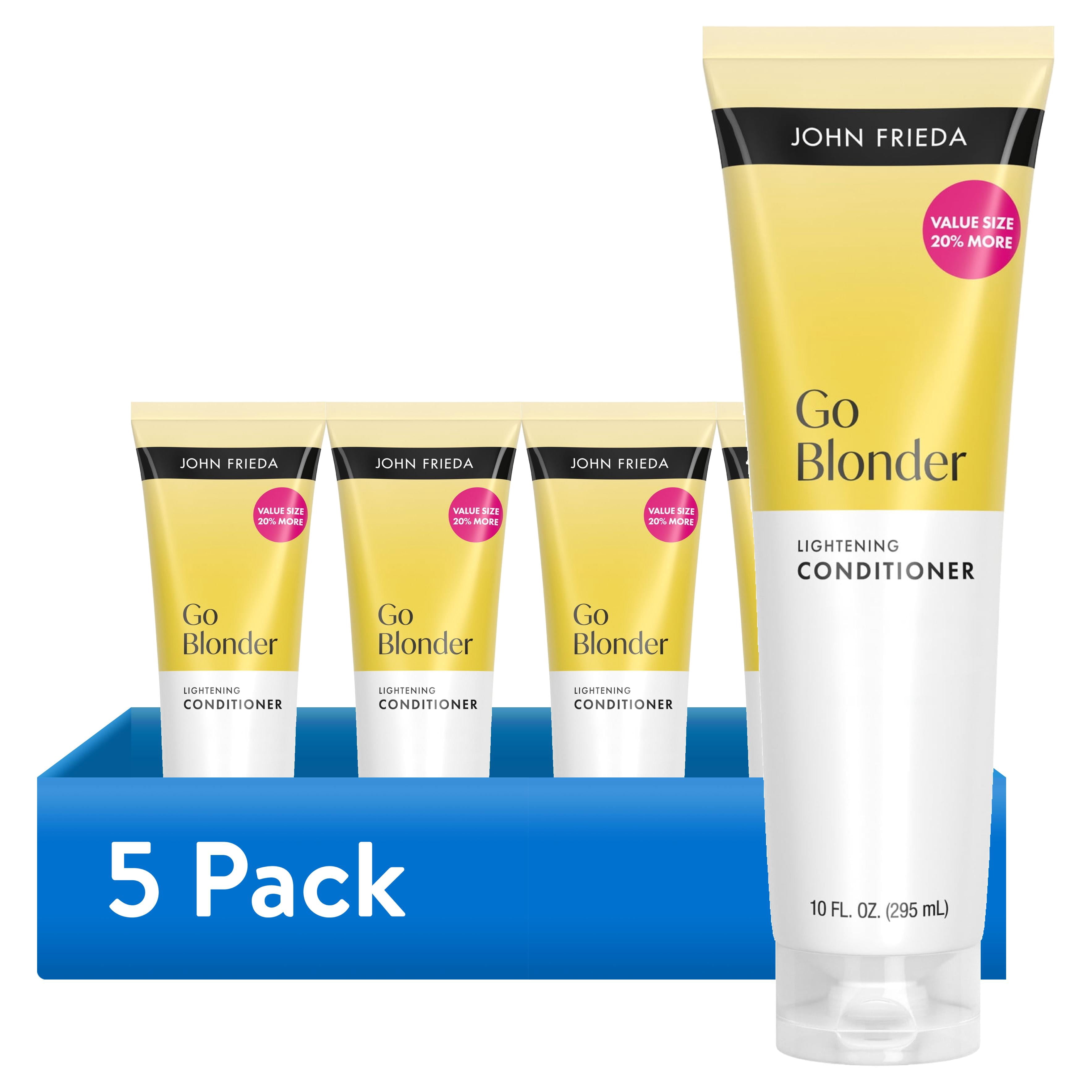 (5 pack) John Frieda Go Blonder Lightening Conditioner, Blonde Conditioner, 10 fl oz