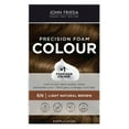thumbnail image 1 of John Frieda Precision Foam Brown Permanent Hair Dye Color Kit, 6N Light Natural Brown, 1 Application, 1 of 10