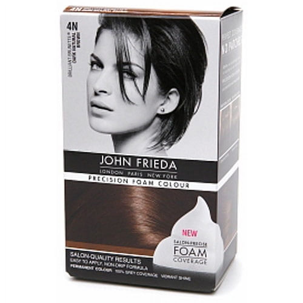 John Frieda Precision Foam Dark Natural Brown Hair Colour, 4N Kit, 2 Pack