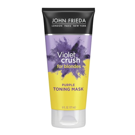 John Frieda Purple Shampoo Violet Crush for Blonde Hair, Deep Conditioning Treatment, 6 oz