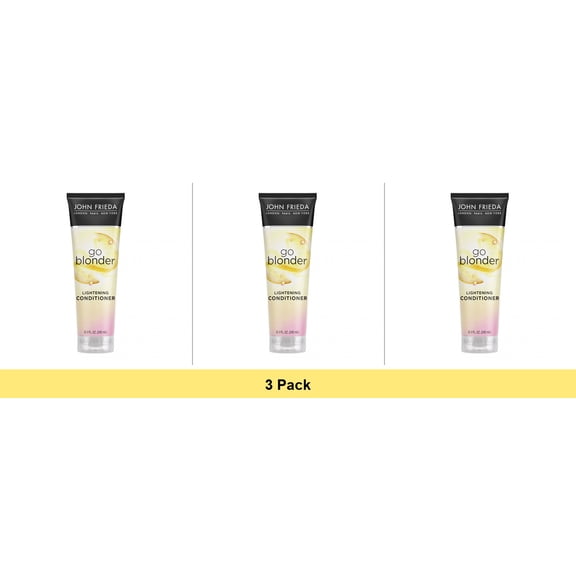 John Frieda Sheer Blonde Go Blonder Lightening Conditioner 8.3 Fl Oz - 3 Pack Bundle