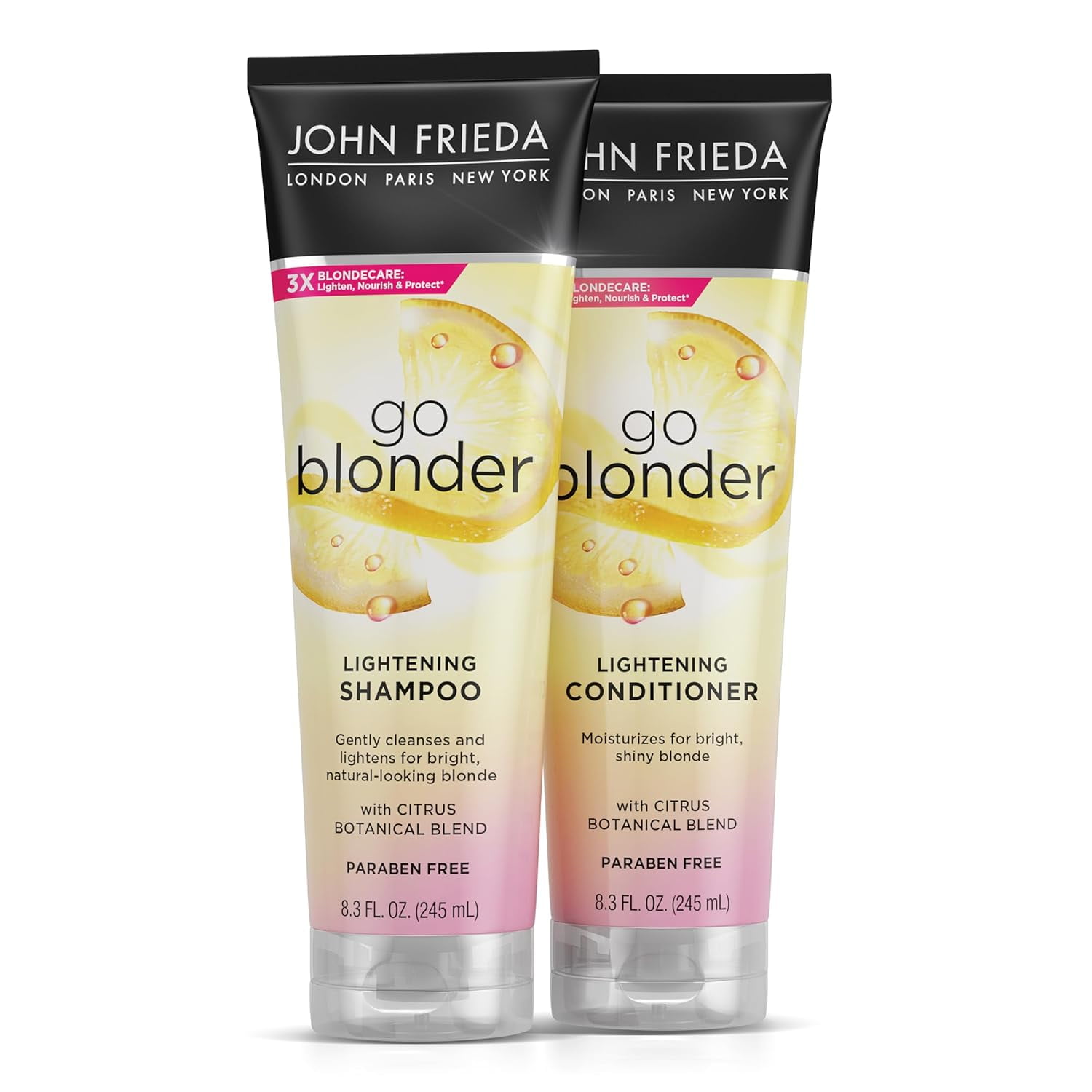 John Frieda Sheer Blonde Go Blonder Shampoo and Conditioner Set for Blonde Hair, Lightening