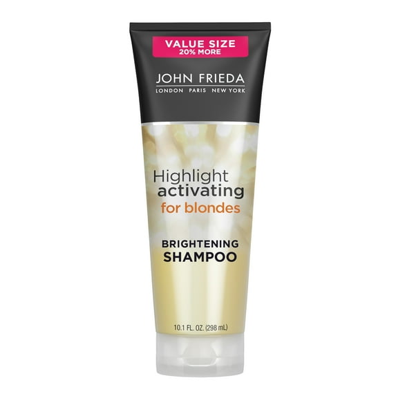 John Frieda Sheer Blonde Highlight Activating Brightening Shampoo for Blonde Hair, 10.1 Ounce Value Size