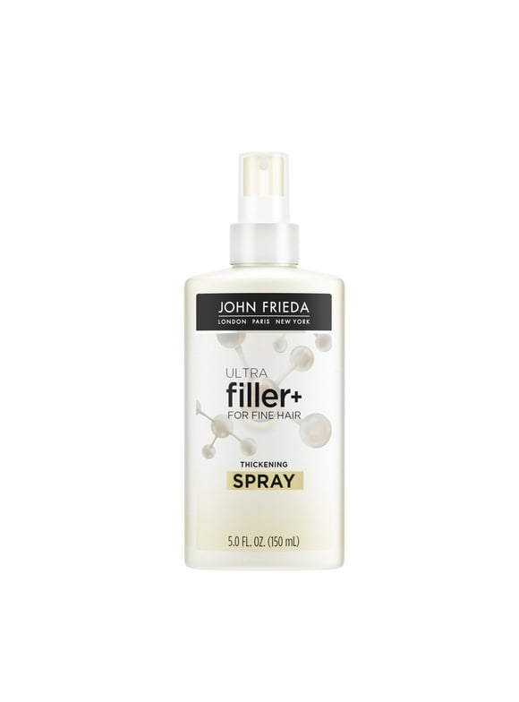 John Frieda ULTRAfiller+ Thickening Spray for Fine Hair, Volumizing Spray, Biotin and Hyaluronic Acid, 5 Oz