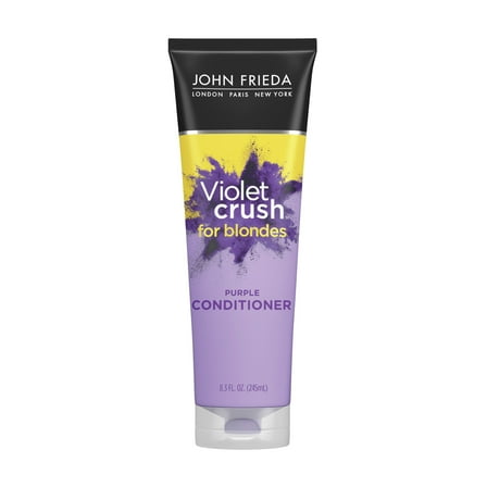 John Frieda Violet Crush Purple Conditioner, for Brassy Blonde Hair, with Violet Pigments, 8.3 fl oz