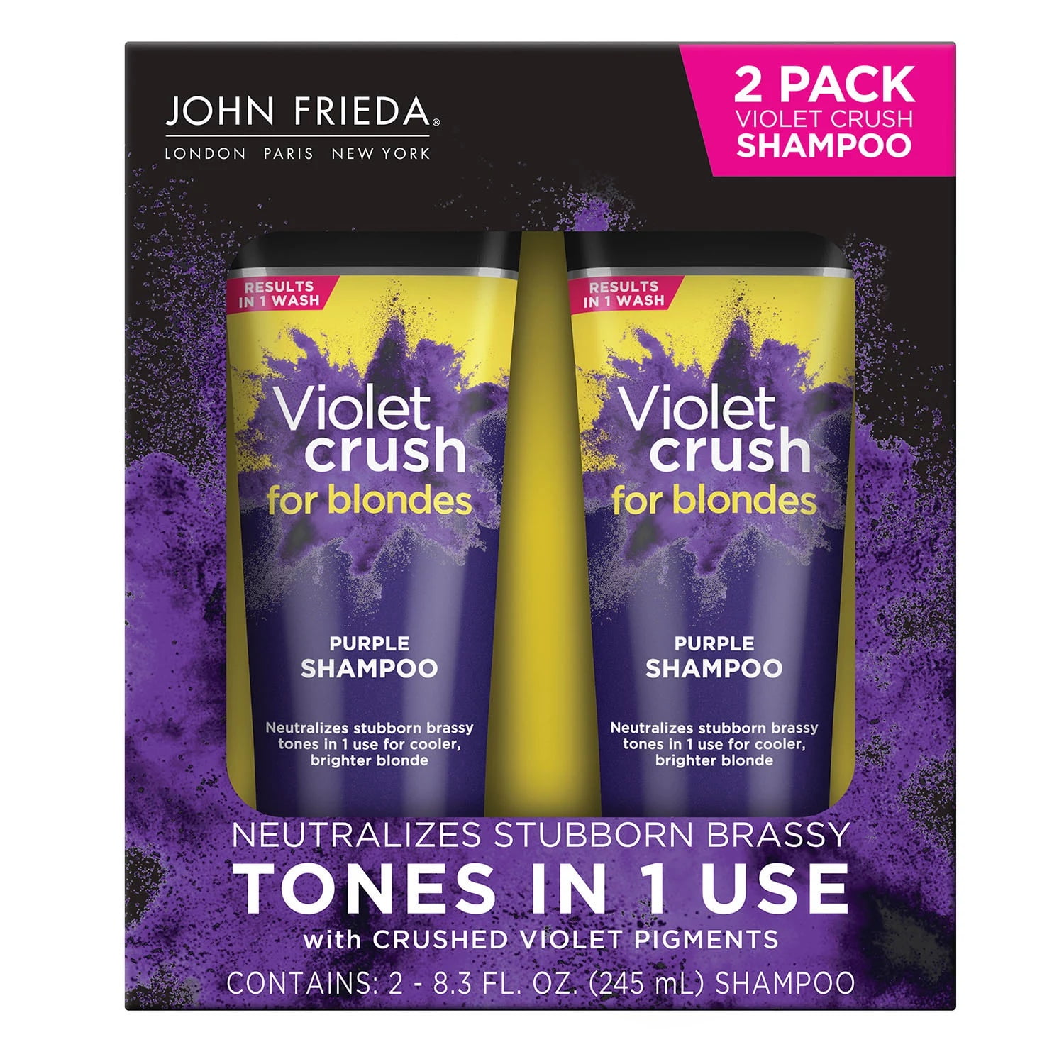 John Frieda Violet Crush Purple Shampoo, 8.3 Fluid Ounce (Pack of 2