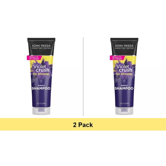 John Frieda Violet Crush for Blondes Purple Shampoo, 8.3 oz - 2 Pack