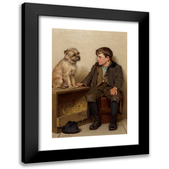 John George Brown 13x18 Black Modern Framed Museum Art Print Titled - To Confab (1902-03)