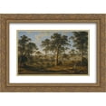 thumbnail image 1 of John Glover 2x Matted 24x20 Gold Ornate Framed Art Print 'Launceston and the river Tamar ', 1 of 2