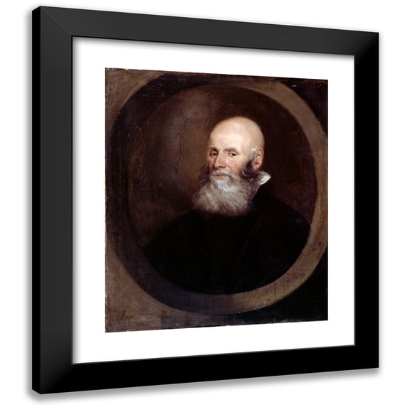 John Greenhill 15x17 Black Modern Framed Museum Art Print Titled - Head of a Bearded Man