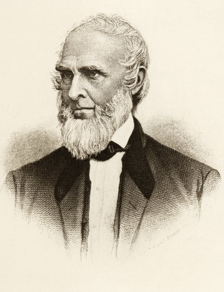 John Greenleaf Whittier 1807-1892 American Poet And Slavery Abolitionist Canvas Art - Ken Welsh Design Pics (26 x 34)