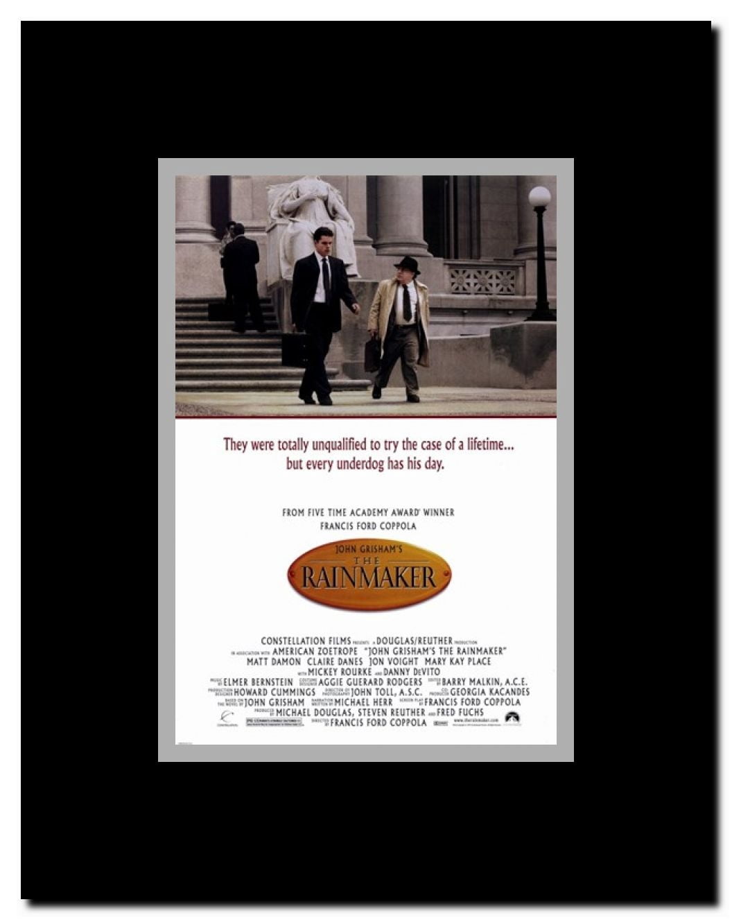 John Grisham's the Rainmaker Framed Movie Poster