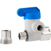 John Guest 1/2 x 3/8 x 3/8 Polypropylene Angle Stop Adapter Valve