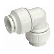 John Guest Elbow,Plastic,Push-Fit1/2",Push-Fit1/2" PEI0320