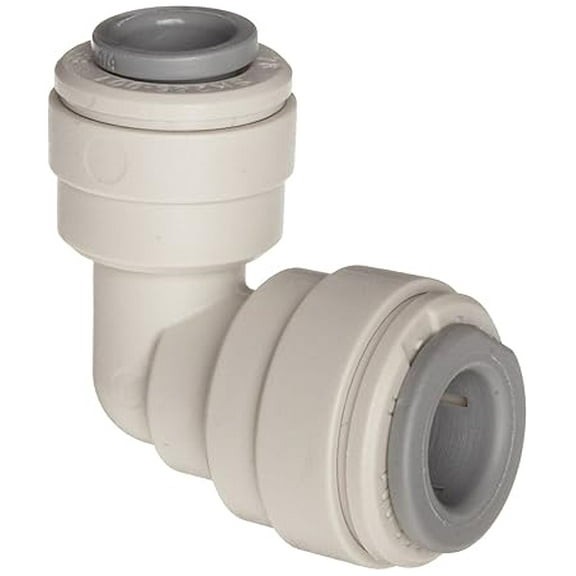 John Guest Acetal Copolymer Tube Fitting, Reducing Elbow, 1/2" x 3/8" Tube OD (Pack of 10)