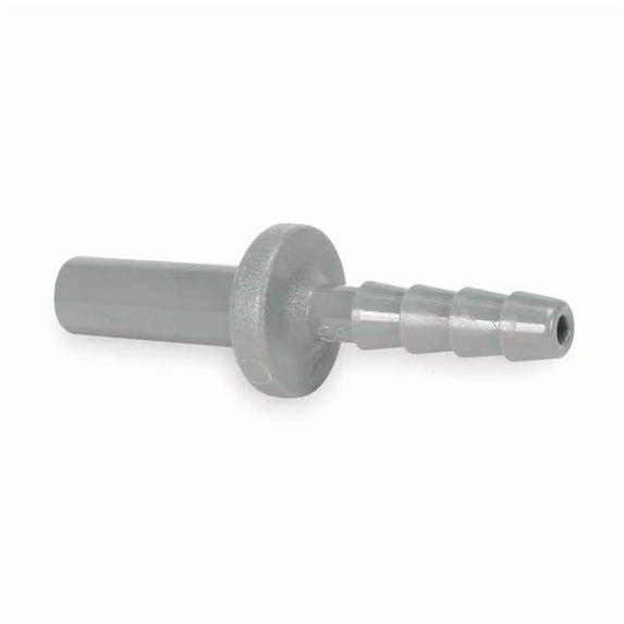 Barbed Fitting Adapter, 3/8 in Tube Size, Acetal, Gray, 10 PK PI251612S-PK10