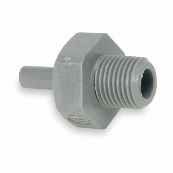 John Guest Push-Fit Adapter Fitting, Acetal, Gray, 10 PK PI050821S-PK10