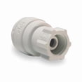thumbnail image 1 of Push-Fit Adapter Fitting, 3/8 in Tube Size, Polypropylene, White, 10 PK, 1 of 1