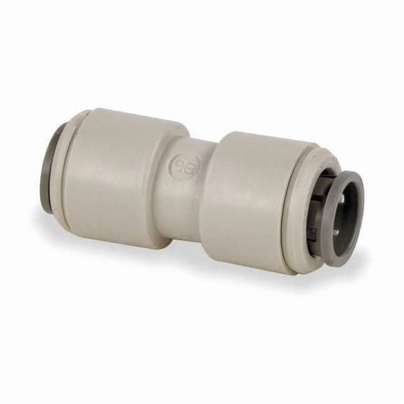 Push-Fit Adapter Fitting, 3/8 in Tube Size, Acetal, Gray, 10 PK PI-0412-S