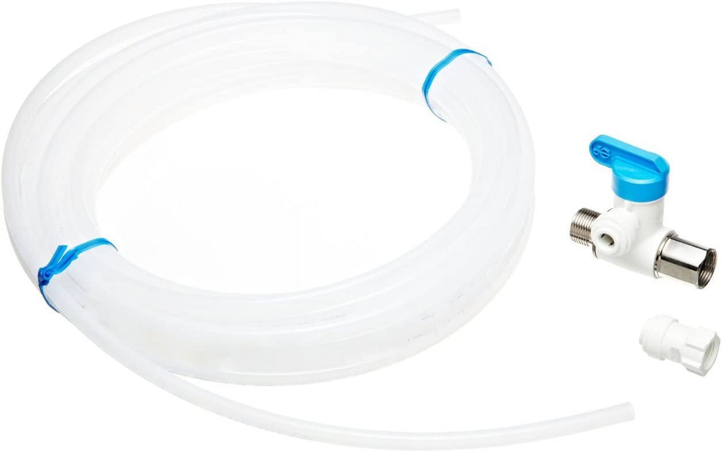 John Guest Ice Maker Connection Kit with Angle Stop Adapter Valve, Push