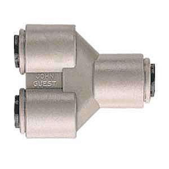 John Guest (PI2308S) Two Way Divider 1/4" In - 1/4" (2x) Out Gray