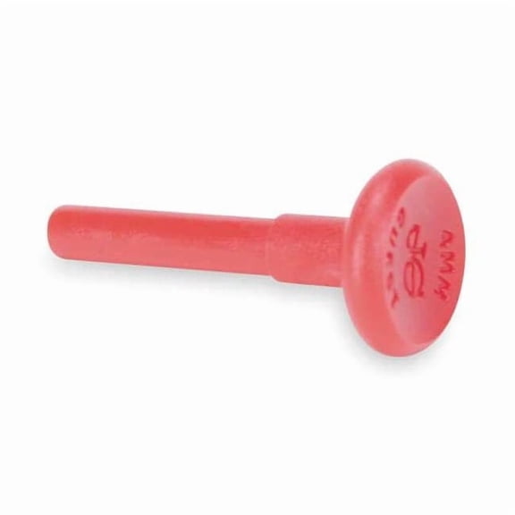 Push-Fit Fitting Plug, 1/4 in Tube Size, Acetal, Red, 10 PK PM0806R-PK10